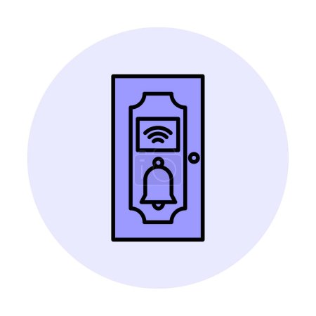 Puerta Bell icono vector ilustración