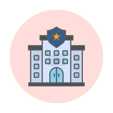 Illustration for Police station icon, vector illustration simple design - Royalty Free Image