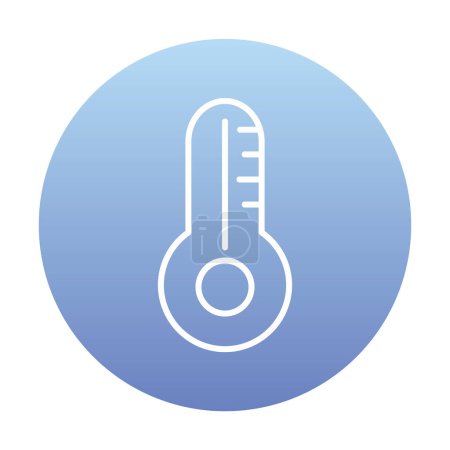 Ilustración de Icono de termómetro plano estilo plano sobre fondo. - Imagen libre de derechos