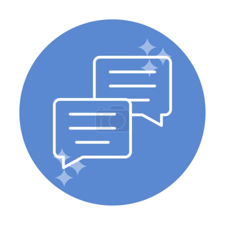 Illustration for Simple speech bubbles Conversation icon, vector illustration - Royalty Free Image