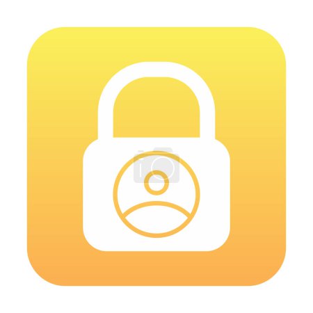 Illustration for Lock icon. Privacy flat design. vector illustration. - Royalty Free Image