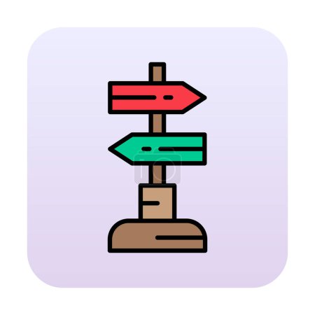 Illustration for Signpost icon simple vector illustration - Royalty Free Image
