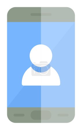 Illustration for Mobile User icon vector illustration - Royalty Free Image
