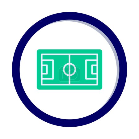 Ilustración de Creativo fútbol Pitch icono vector ilustración - Imagen libre de derechos