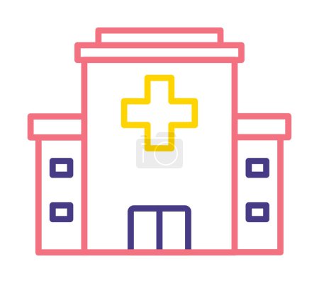 Illustration for Hospital flat vector illustration icon - Royalty Free Image