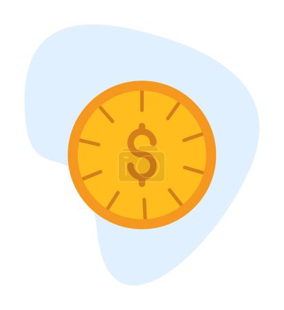 Illustration for Dollar coin icon, vector illustration - Royalty Free Image