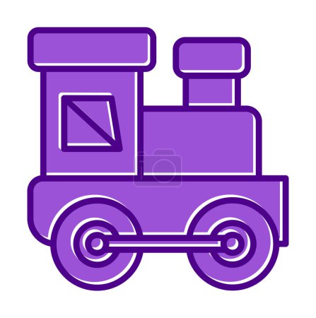 Ilustración de Ilustración vectorial del icono del juguete del tren - Imagen libre de derechos