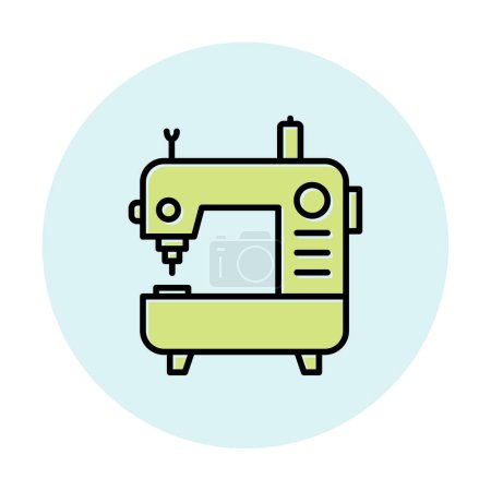 Téléchargez les illustrations : Sewing Machine web icon vector illustration - en licence libre de droit