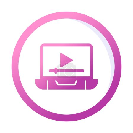 Illustration for Video Ad icon vector illustration - Royalty Free Image