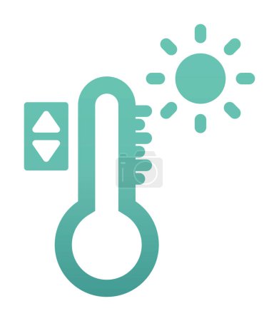Ilustración de Icono de control de temperatura, ilustración del pictograma vectorial - Imagen libre de derechos