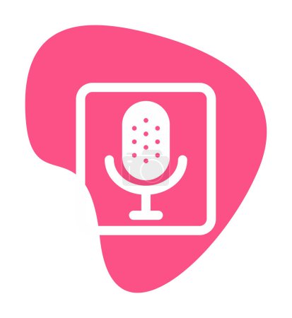 Téléchargez les illustrations : Illustration vector graphic of microphone icon - en licence libre de droit