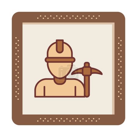 Illustration for Miner icon vector illustration - Royalty Free Image