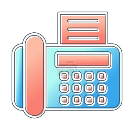 Illustration for Fax Machine. web icon simple illustration - Royalty Free Image