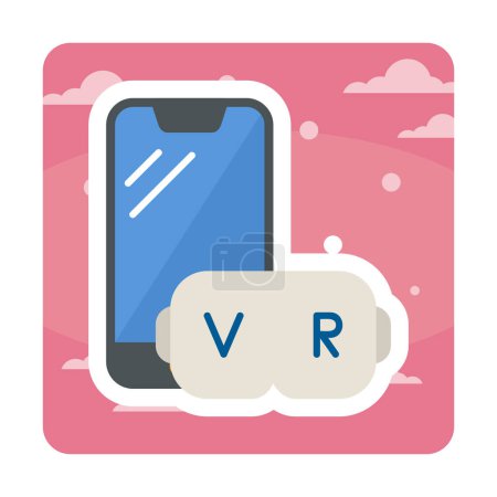 Ilustración de Realidad virtual icono vector ilustración - Imagen libre de derechos