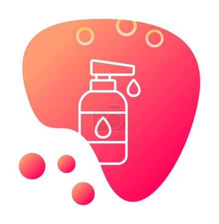 Illustration for Baby lotion web icon, vector illustration - Royalty Free Image