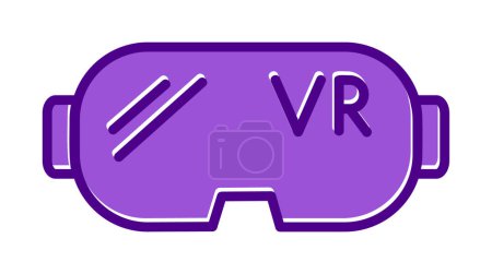 Illustration for Vr glasses icon vector illustration - Royalty Free Image
