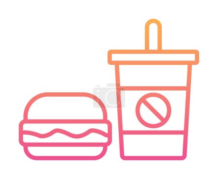Illustration for Fast Food icon vector illustration - Royalty Free Image