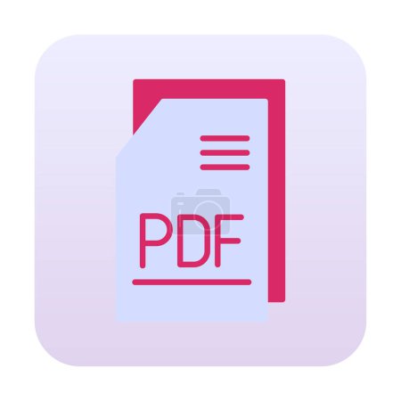 Ilustración de Pdf formato de archivo icono vector ilustración - Imagen libre de derechos