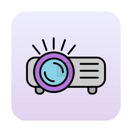 Illustration for Projector  web icon vector illustration - Royalty Free Image