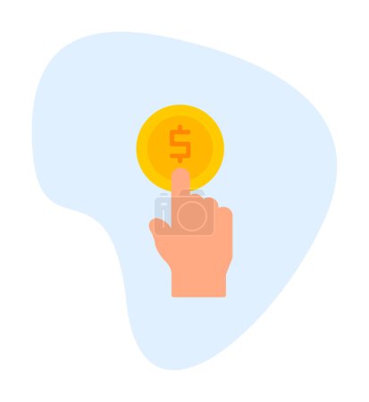 Pay per click web icon, vector illustration