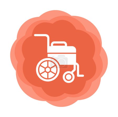 Illustration for Wheel Chair icon vector illustration - Royalty Free Image