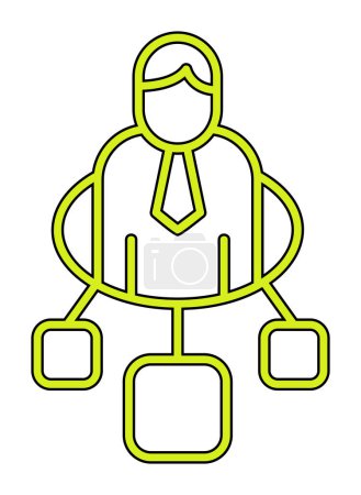 Illustration for Team Lead Connection web icon, vector illustration - Royalty Free Image