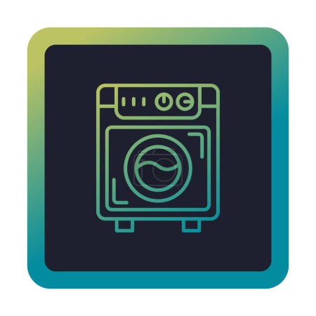 Ilustración de Icono de la lavadora. ilustración de la máquina de lavandería icono vectorial para la ropa. - Imagen libre de derechos