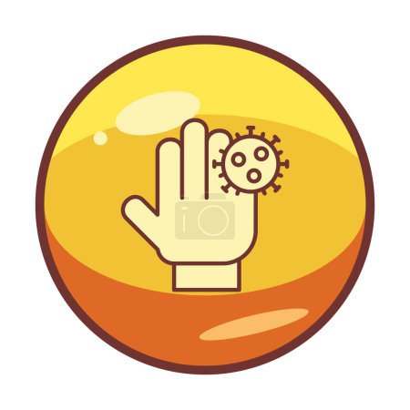 Illustration for Dirty Hands icon vector illustration - Royalty Free Image