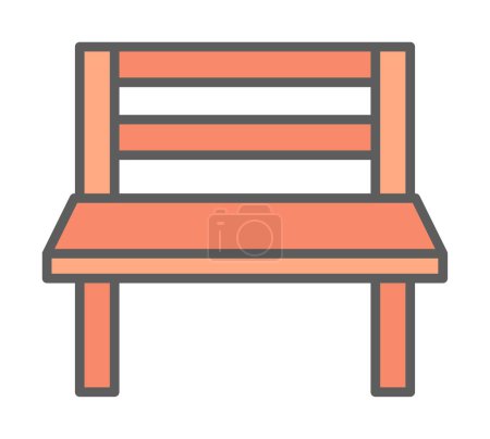 Illustration for Chair colored vector icon illustration  design - Royalty Free Image