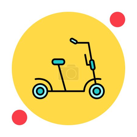 Ilustración de Patada Scooter icono vector ilustración - Imagen libre de derechos