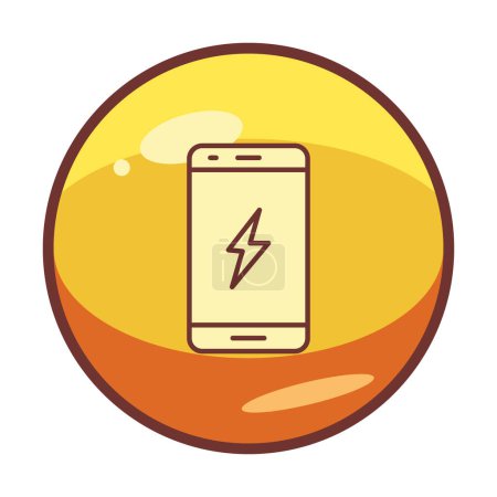 Illustration for Recharge Mobile icon vector illustration - Royalty Free Image
