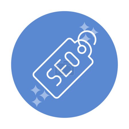 Illustration for Seo Tag web icon, vector illustration - Royalty Free Image