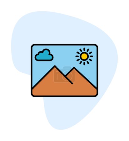 Illustration for Picture icon. web vector illustration - Royalty Free Image