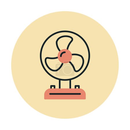 Illustration for Illustration of fan vector icon - Royalty Free Image