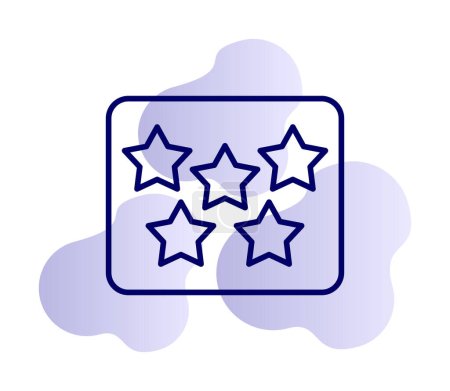Illustration for Five Stars rating concept vector illustration - Royalty Free Image