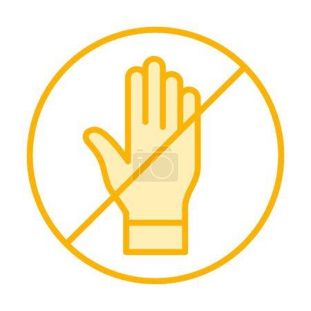 Illustration for Don't Touch web icon, vector illustration - Royalty Free Image