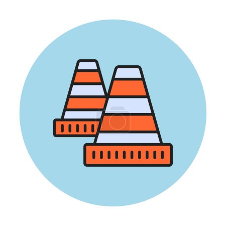 Illustration for Traffic Cone icon vector illustration - Royalty Free Image