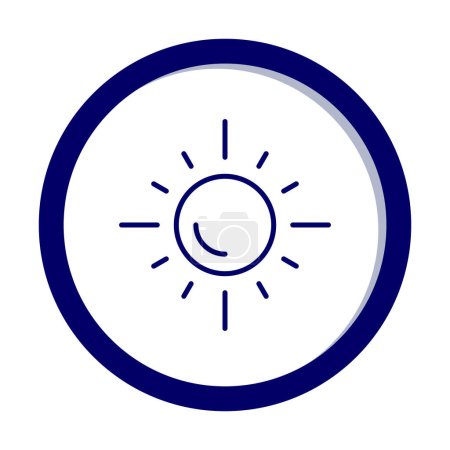 Ilustración de Sol icono plano, diseño de ilustración vectorial - Imagen libre de derechos