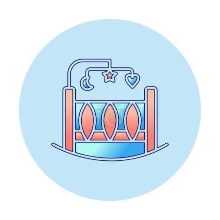Illustration for Crib icon vector illustration - Royalty Free Image