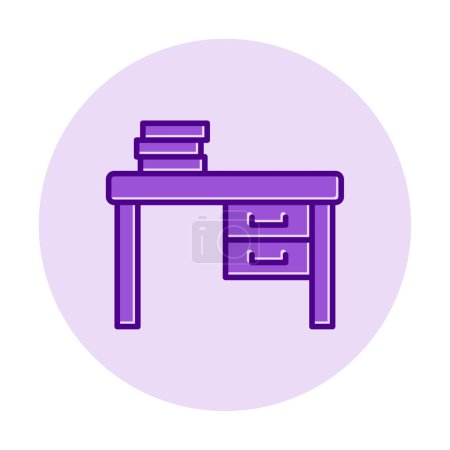 Illustration for Work desk icon, vector illustration simple design - Royalty Free Image