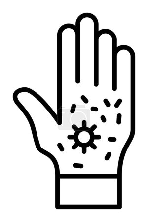 icono de la mano sucia, ilustración vectorial