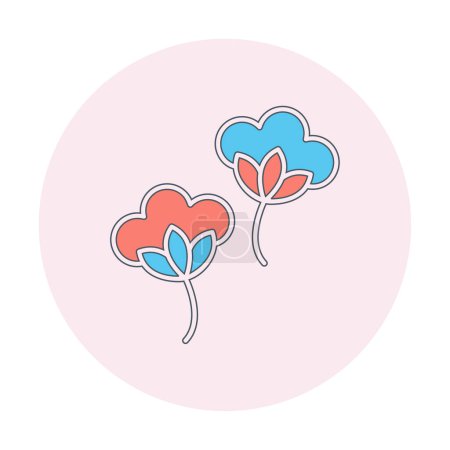 Illustration for Web simple illustration of cotton flowers - Royalty Free Image