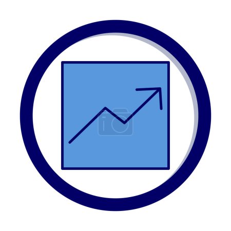 Ilustración de Simple negocio economía gráfico icono, vector de ilustración - Imagen libre de derechos