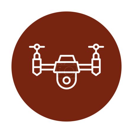 Téléchargez les illustrations : Illustration simple de conception d'icône de drone - en licence libre de droit