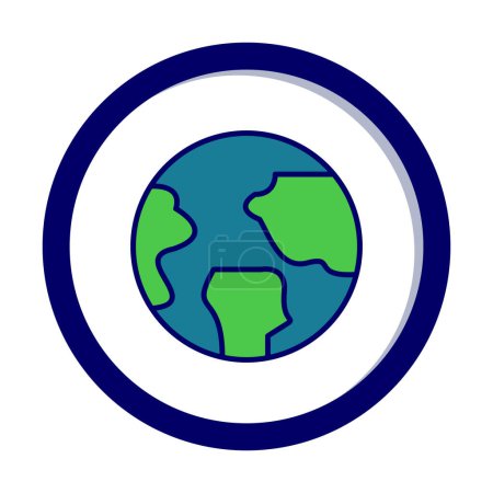 Illustration for Vector illustration of Earth globe icon - Royalty Free Image