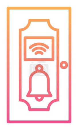 Illustration for Door Bell icon vector illustration - Royalty Free Image