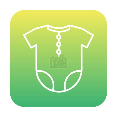 Icône de tenue de bébé, costume de corps de nourrisson, illustration vectorielle