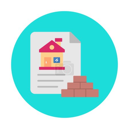 Illustration for House File web icon, vector illustration - Royalty Free Image
