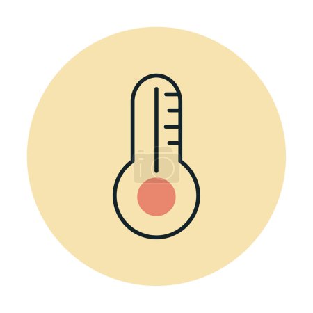 Téléchargez les illustrations : Icône du thermomètre illustration vectorielle de style plat - en licence libre de droit