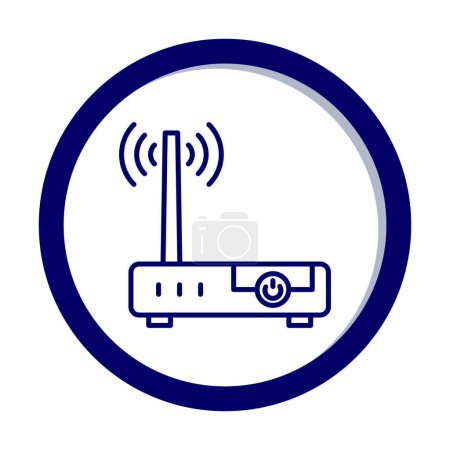Téléchargez les photos : Signal wifi, Routeur icône du périphérique vectoriel illustration design - en image libre de droit